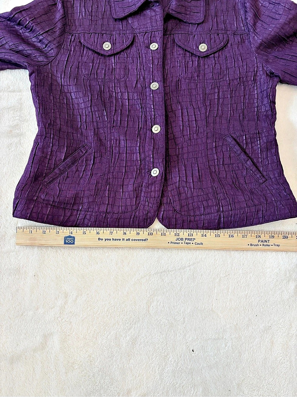 Ruby Rd. Purple Utility Jacket Size 12 #186 - Picture 4 of 7